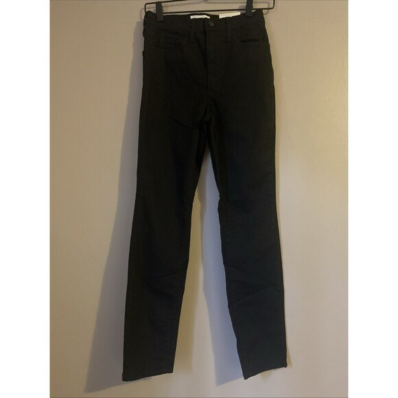 Women's High-Rise Skinny Jeans - Universal Thread Black Wash 4 Short Ankle - Picture 2 of 7